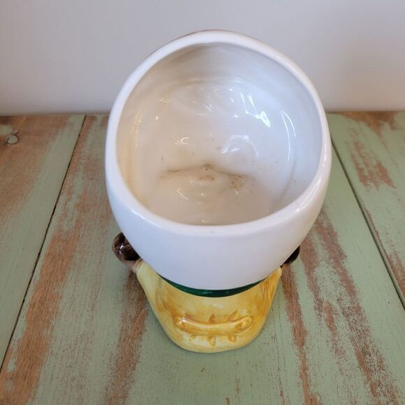 Vintage Freckled Little Boy with Helmet, Goggles, & Red Car Planter - 1960's - Picture 6 of 16